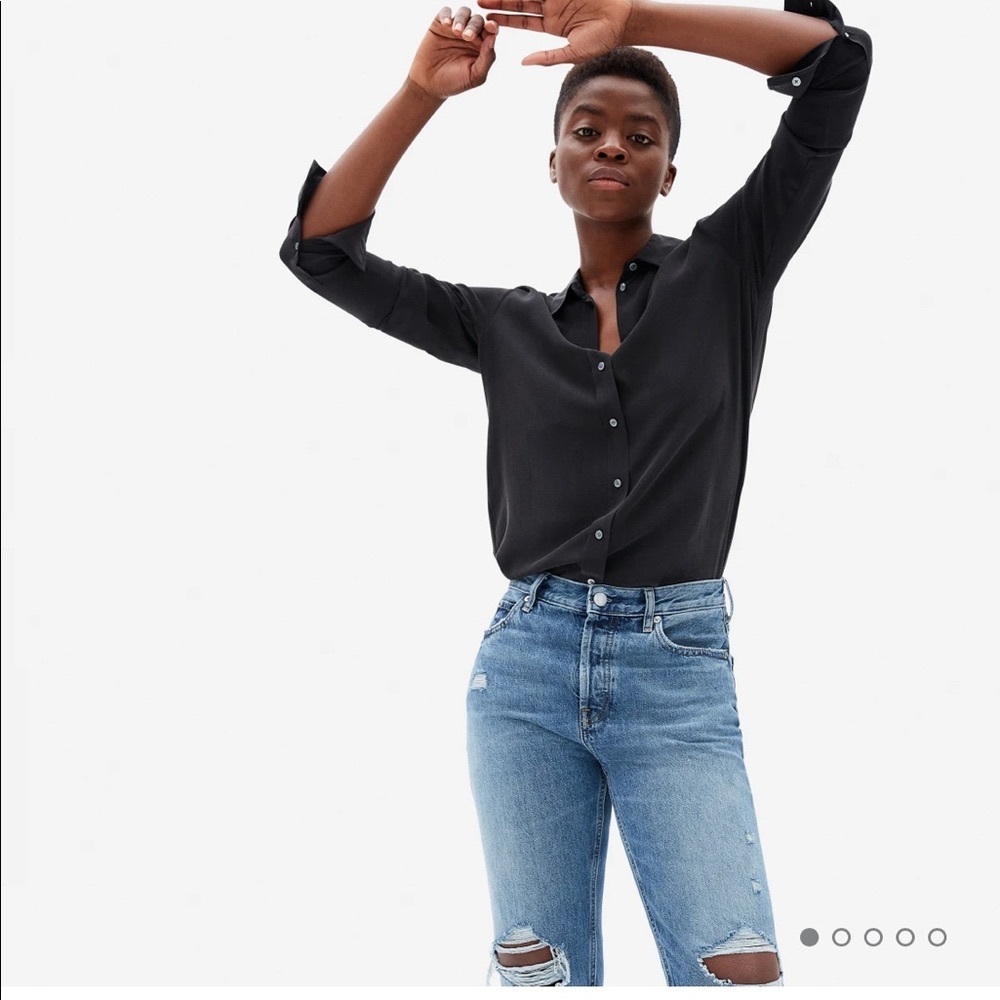 Everlane - The Clean Silk Relaxed Shirt - Size 8